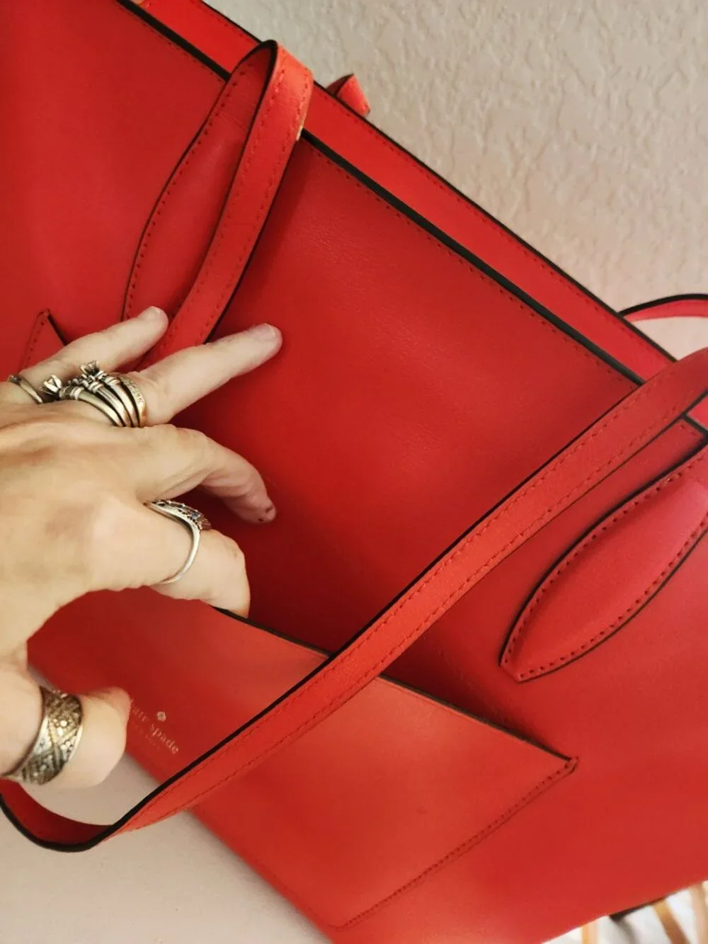 Like New Kate Spade NY Adel Coral Leather Shoulder Bag Purse
